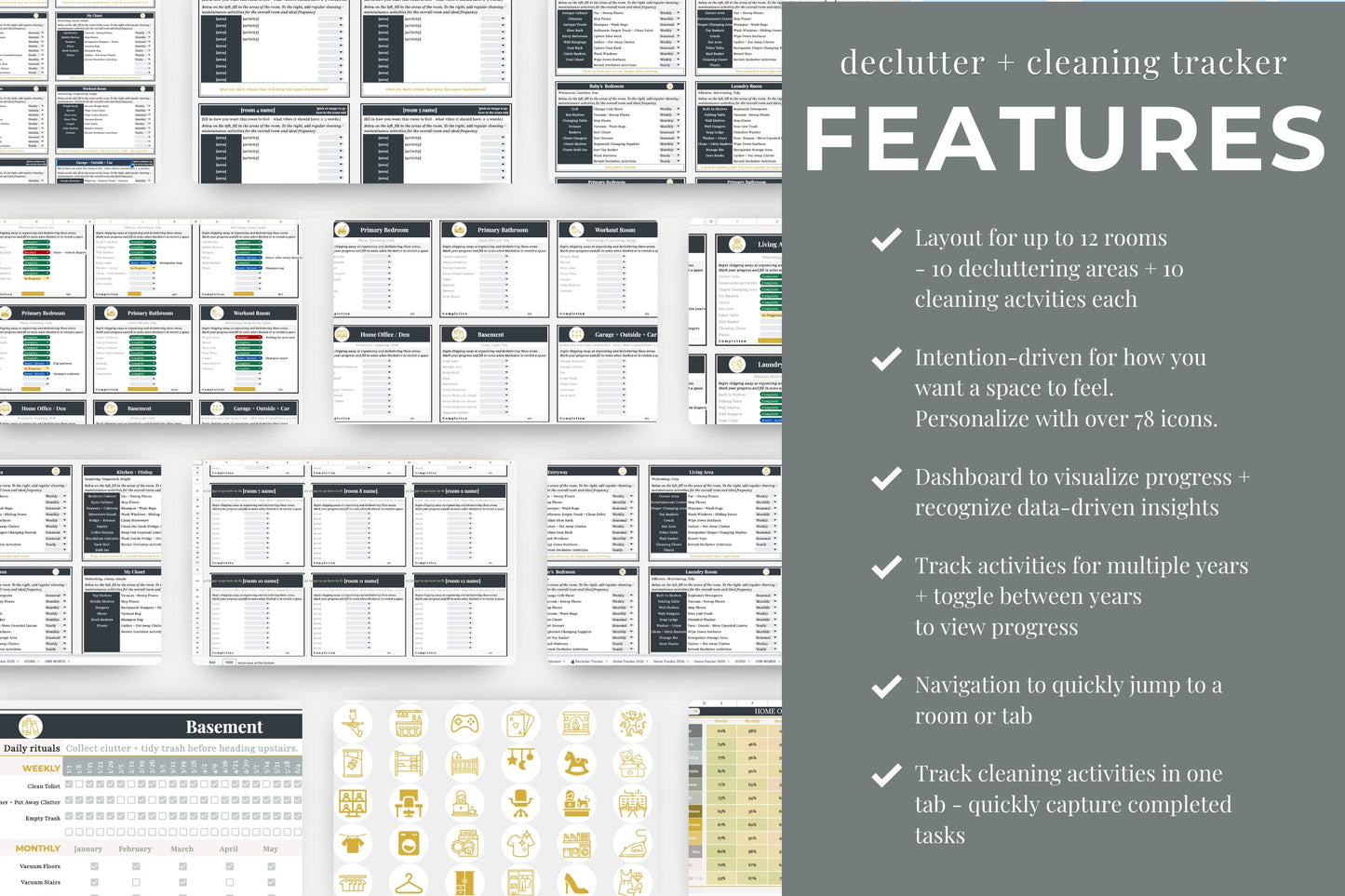 Declutter Planner + Cleaning Checklist